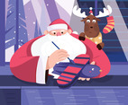 Santa and His Deer Paint Plane Toy