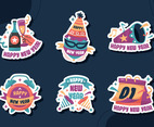 Cute New Year Stickers Collection