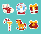 Cute Christmas Elements Sticker Set