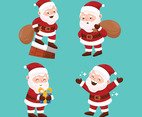 A Collection of Cute Santa Claus Characters