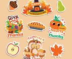 Happy Thanksgiving Sticker Set