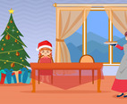 Background winter activity family celebration christmas