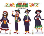 Dia De Muertos Costume Party Character Set