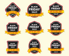 Set of Black Friday Sale Badges