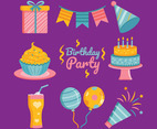 Birthday Party Decoration Template Set
