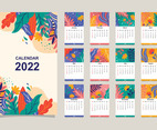 Colorful Floral 2022 Calendar Template