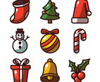 Christmas Icon Set Design Element