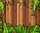 Wood Foliage Background