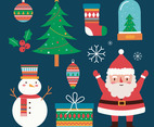 Flat Christmas Icon Collection