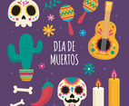 Flat Day of The Dead Icon Collection