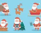 Cartoon Santa Character Collection