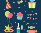 Collection of Colorful Party Elements