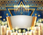 Happy Hanukkah Template Background