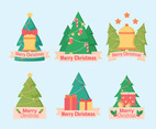 Set of Christmas Tree Labels