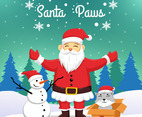 Santa with Animal in Santa Paws Activism Concept