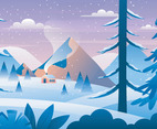 Winter Scenery Background