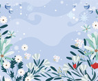 Beautiful Winter Flowers Background