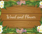 Wood and Foliages Background