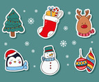 Cute Hand Drawn Christmas Stickers Collection