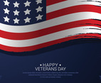 Veterans Day Background with Flag