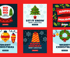 Social Media Season Greeting Template with Christmas Decorations and Knick-knacks