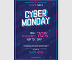 Cyber Monday Sale and Discount Poster