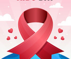 Red Ribbon for World Aids Day Poster