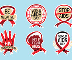 World AIDS Day Sticker Collection Concept