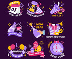 Set of New Year Cute Style Collection