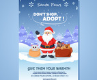 Santa Paws Poster Concept Adopt Pet
