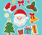 Christmas Santa Sticker Set