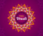 Diwali Purple Yellow Ornaments Background
