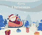 Santa Delivers Gifts Background