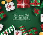 Background of Christmas Gift Boxes