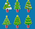 Cute Christmas Tree Sticker Set Collection