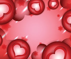 Heart Red Background Template