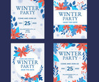 Winter Party Invitation Card Template