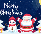 Merry Chirstmas with Santa Claus Background