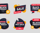 Set of Black Friday Sale Stickers