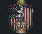 US Military Army Emblem Concept