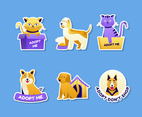 Santa Paws Adoption Sticker Collection