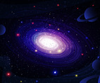 Galaxy Center Lights Background