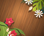 Daisy and Leaves Wood Foliages Background