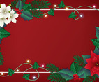 Christmas Floral Foliage Background