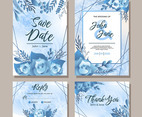 invitation Wedding Blue Rose