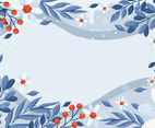 Winter Floral Background