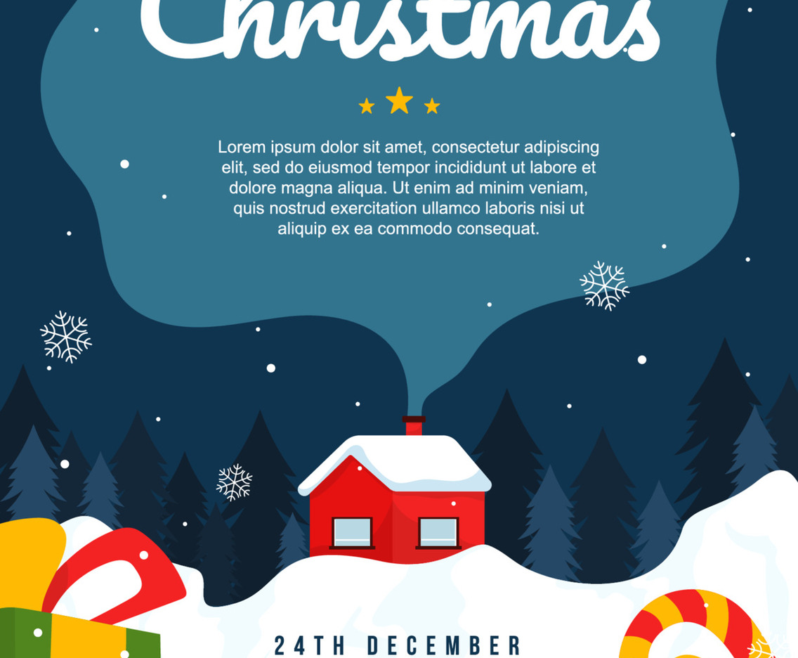 Poster Template Of Christmas Party Vector Art Graphics freevector com