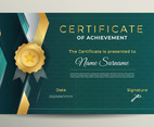 Modern Green and Gold Certificate Template