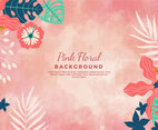 Floral background with beautiful pink color