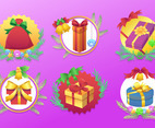 Various Realistic Christmas Gift Sticker Pack